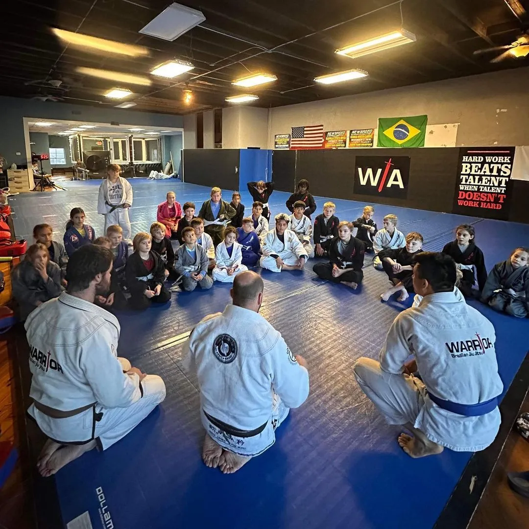 Junior Fundamentals BJJ class for kids ages 7-13 at Warrior Academy